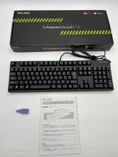 【店頭展示使用品】FILCO Majestouch 3 FKBN108M/NMB3 茶軸 [マットブラック] (30日間保証）