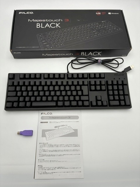 【店頭展示使用品】FILCO Majestouch 3 BLACK FKBN108MPS/NFMB3 静音赤軸 [マットブラック] (30日間保証）