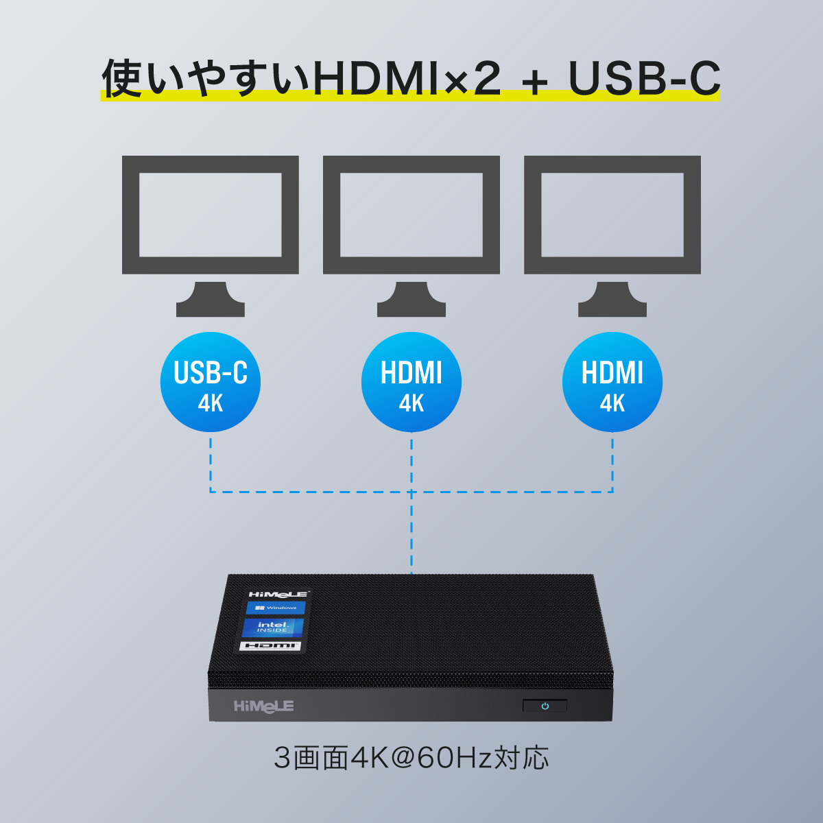 HiMeLE（ハイメレ）N150搭載ファンレス極薄ミニPC QUIETER 4C-16/512-W11PRO(N150)