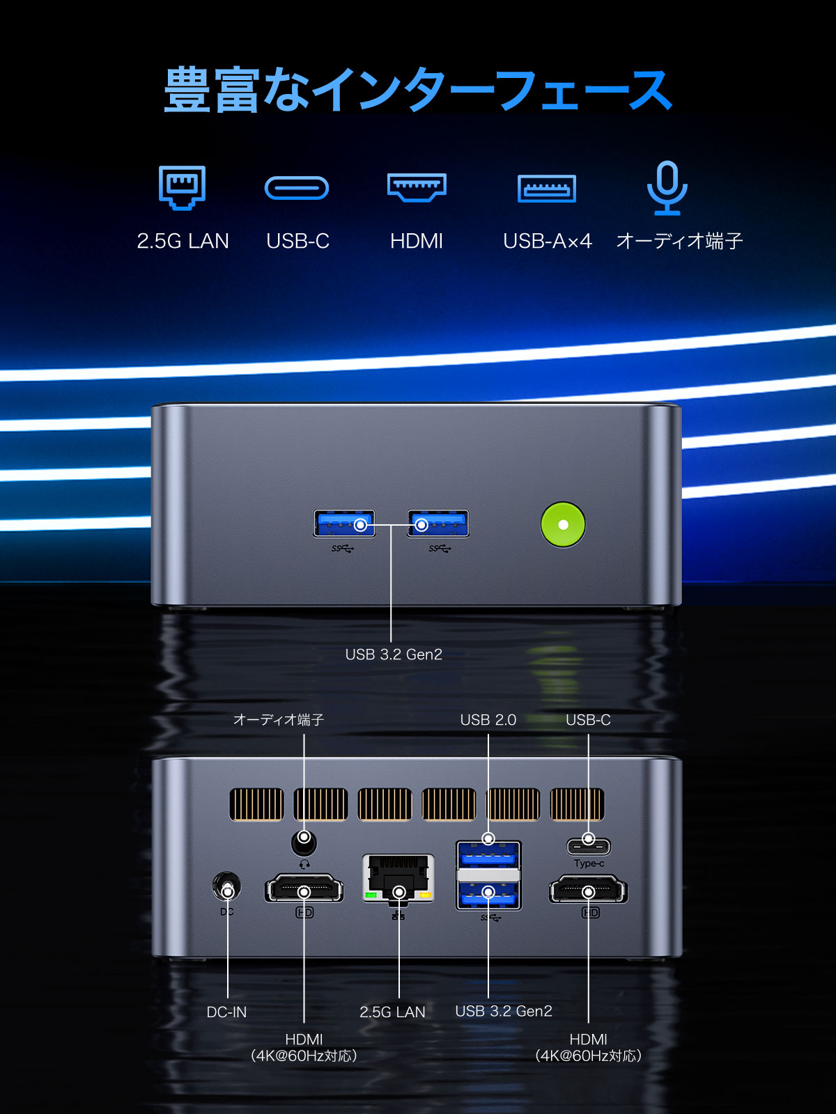 GMKtec メモリ32GB ストレージ1TB 小型デスクトップパソコン NucBox G3 Plus GMK-M3 ULTRA-32/1T-W11PRO(12700H)