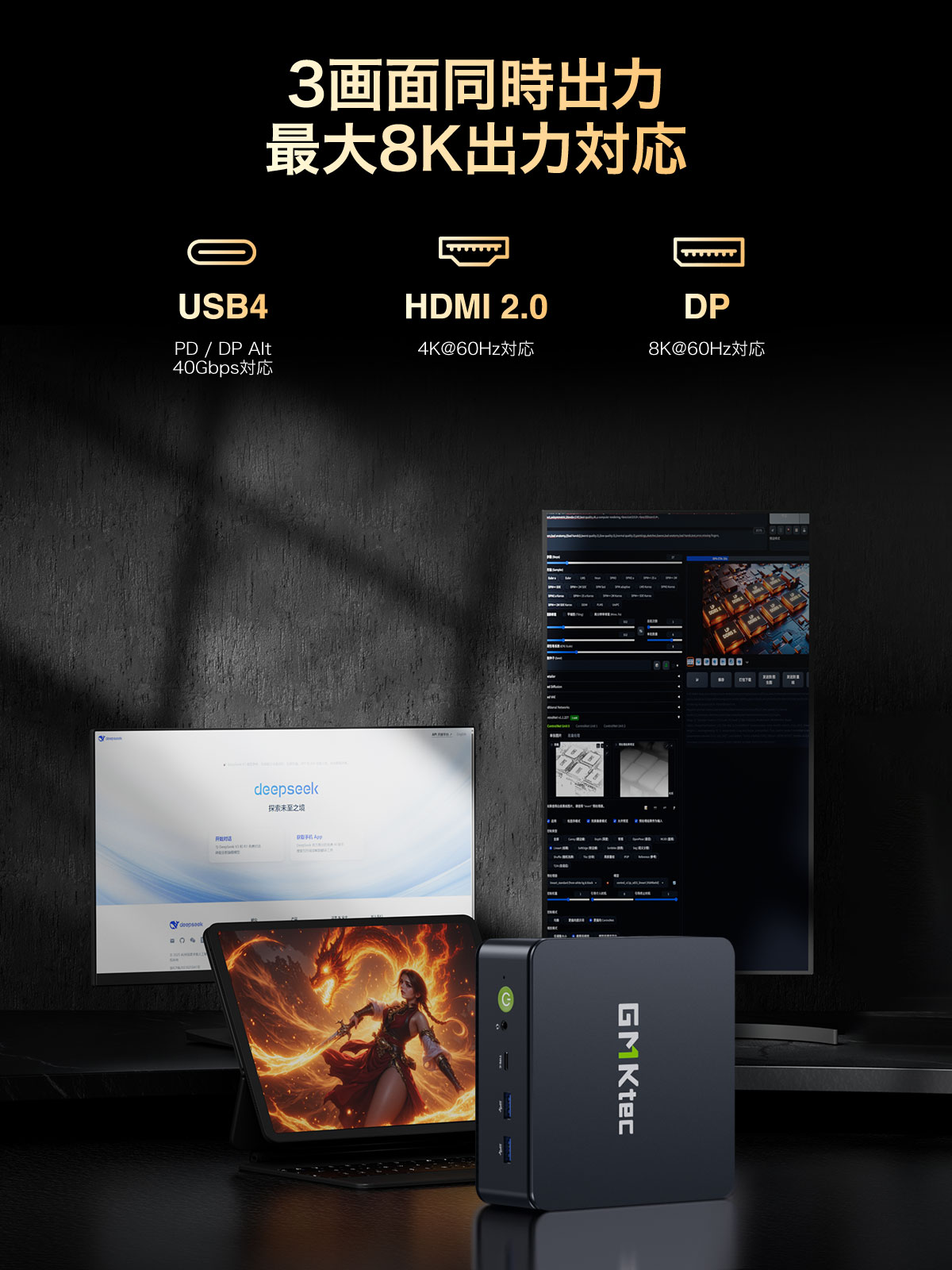 【訳あり品】【箱破損】【未開封・未使用】GMKtecGMK-M6 ULTRA-32/1T-W11PRO(7640HS)