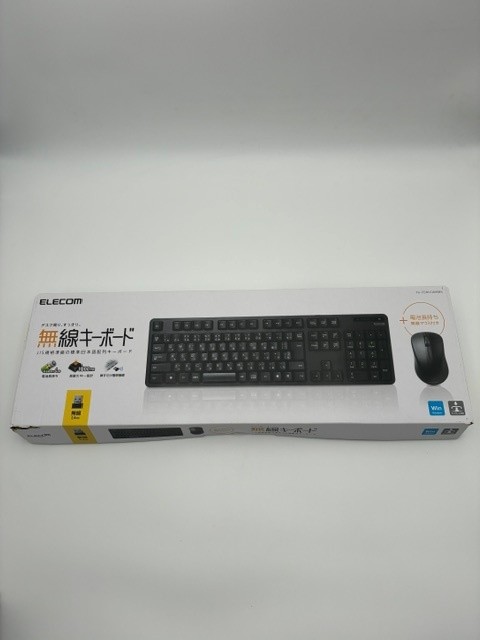 【訳あり品】【箱破損】【未開封・未使用】ELECOM 無線フルキーボード＆マウス TK-FDM106MBK[ブラック]（メーカー保証付き）