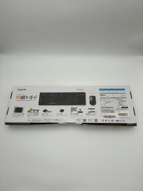 【訳あり品】【箱破損】【未開封・未使用】ELECOM 無線フルキーボード＆マウス TK-FDM106MBK[ブラック]（メーカー保証付き）