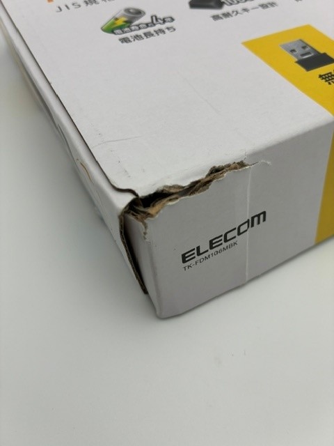 【訳あり品】【箱破損】【未開封・未使用】ELECOM 無線フルキーボード＆マウス TK-FDM106MBK[ブラック]（メーカー保証付き）