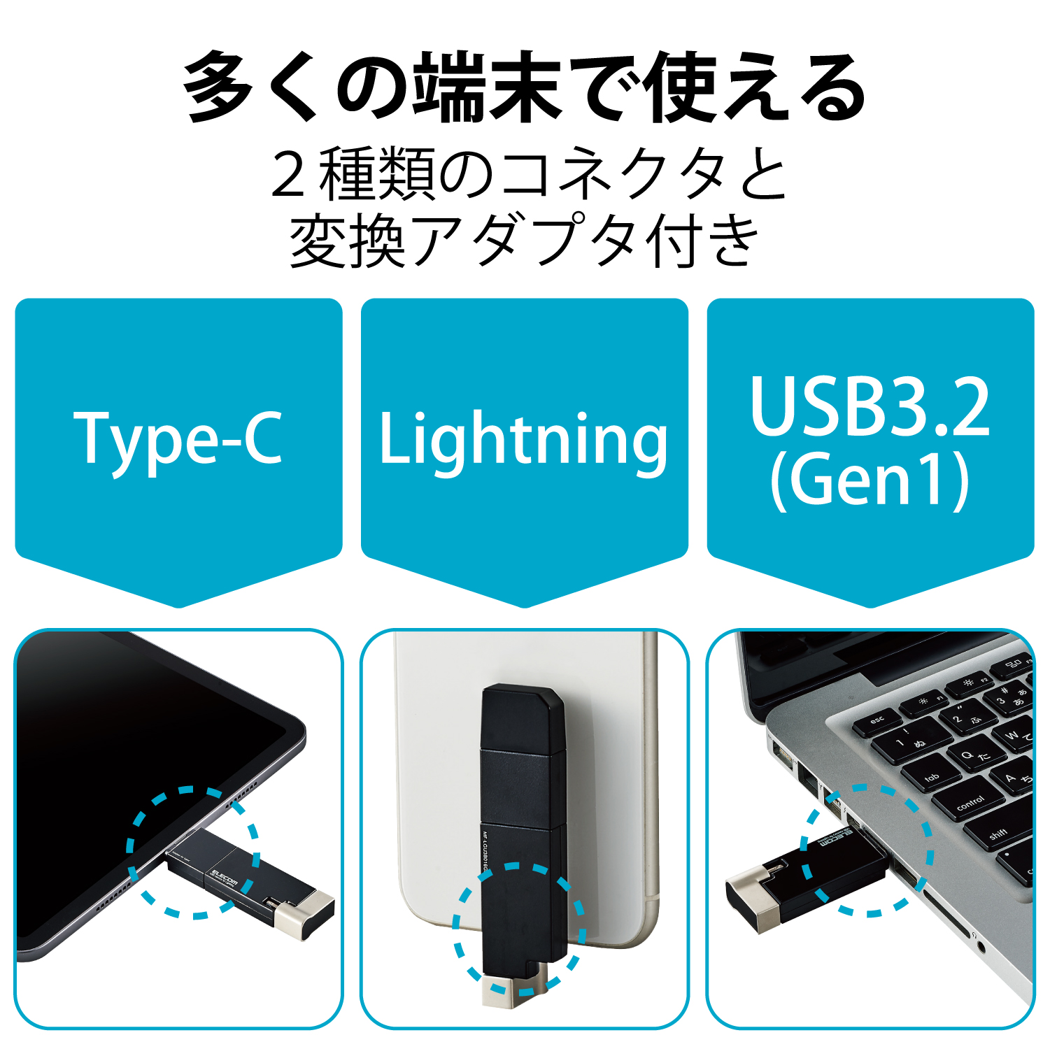 ELECOM MF-LGU3B128GBK [128GB ブラック]