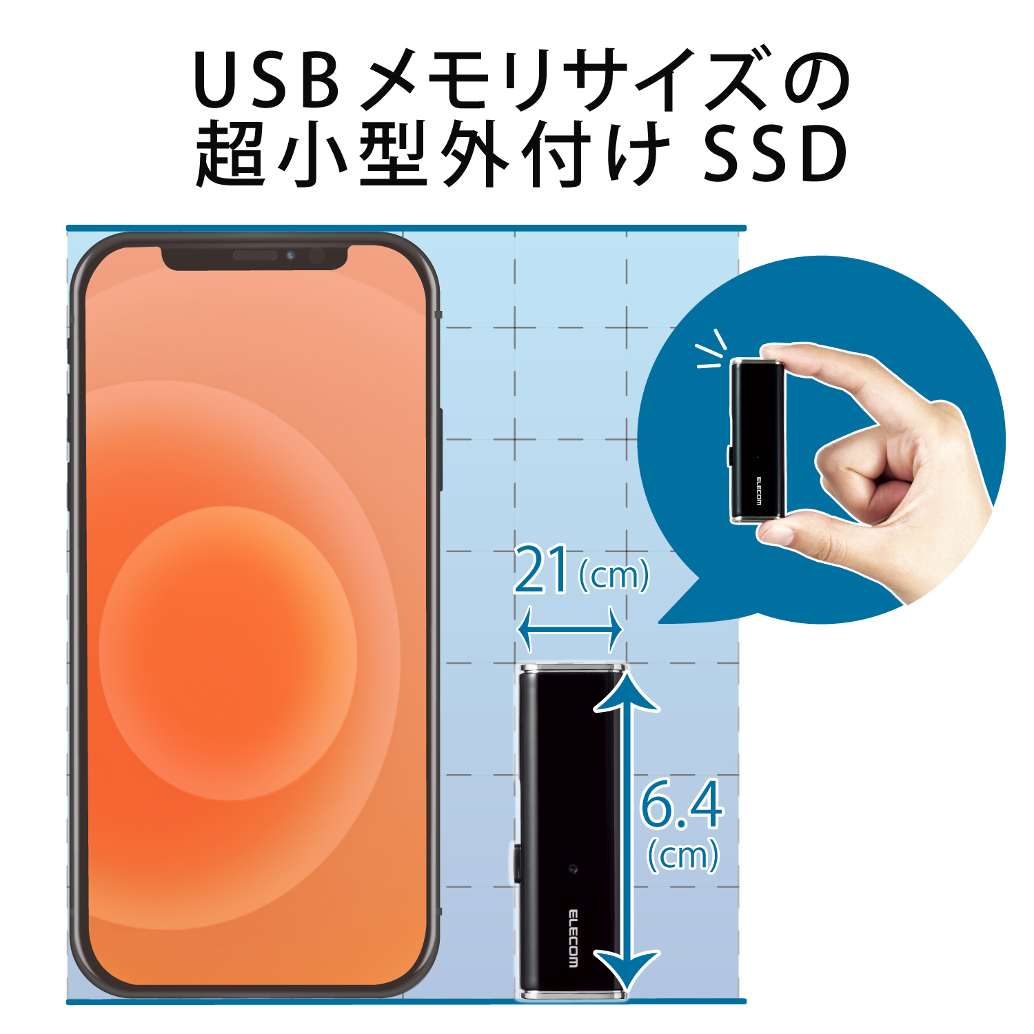 ELECOM 外付けポータブルSSD ESD-EMN1000GBK