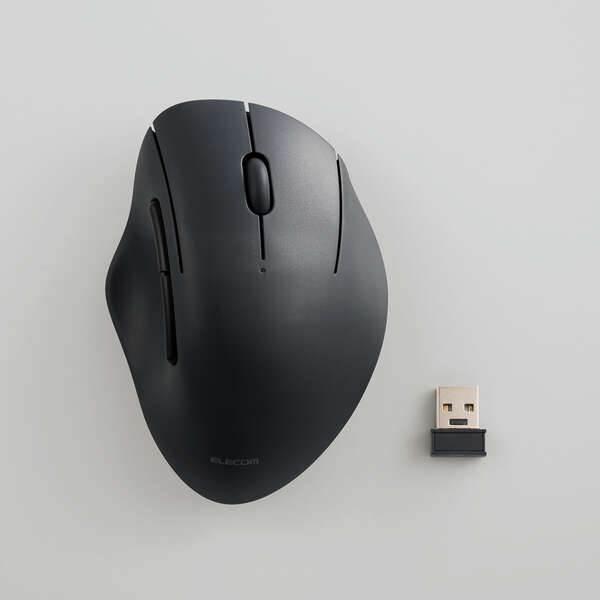 ELECOM 無線抗菌静音マウス SHELLPHA 5ボタン M-SH20DBSKBK [ブラック]