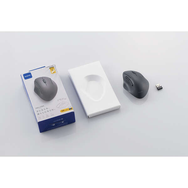 ELECOM 無線抗菌静音マウス SHELLPHA 5ボタン M-SH20DBSKBK [ブラック]