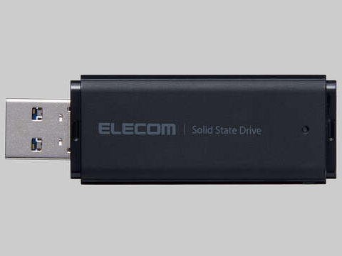 [お取り寄せ]ELECOM 外付けポータブルSSD 250GB-ブラック [ESD-EMC0250GBK]