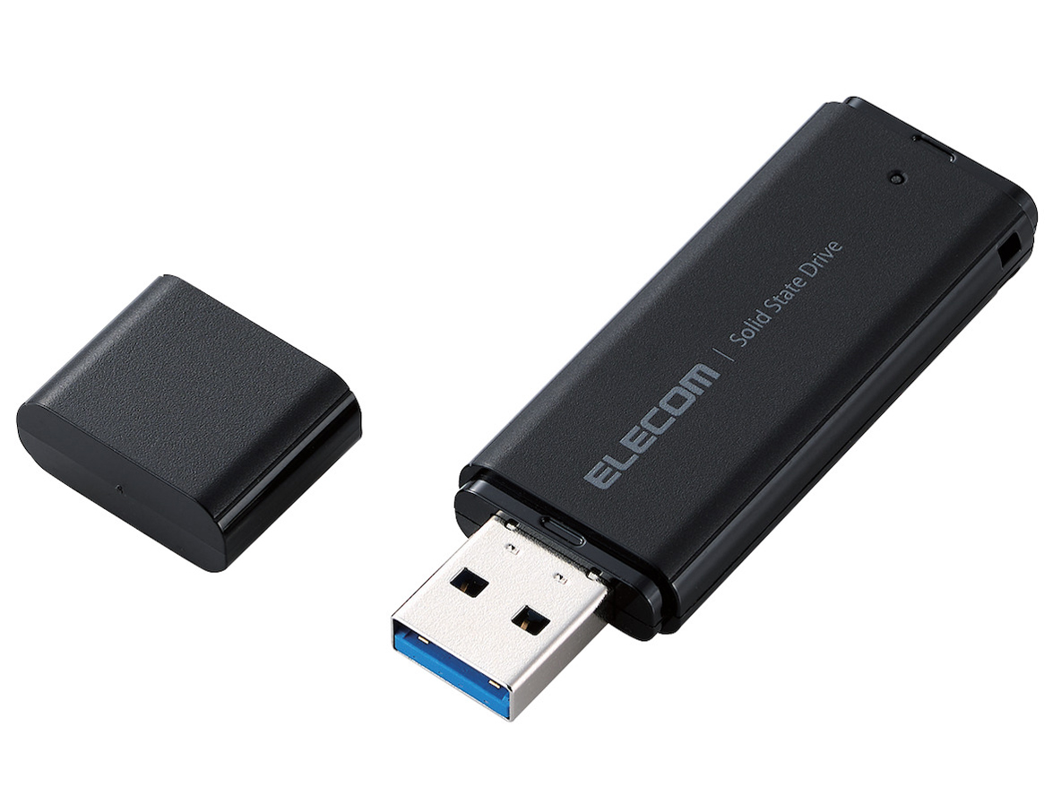 [お取り寄せ]ELECOM 外付けポータブルSSD 250GB-ブラック [ESD-EMC0250GBK]