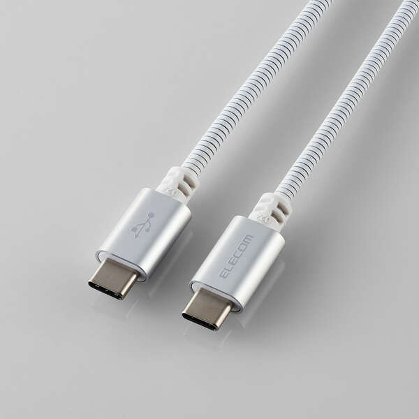 ELECOM ペットが噛んでも断線しにくいケーブル USB Type-C - USB Type-C USB Power Delivery対応[PET-CCMT15WH]