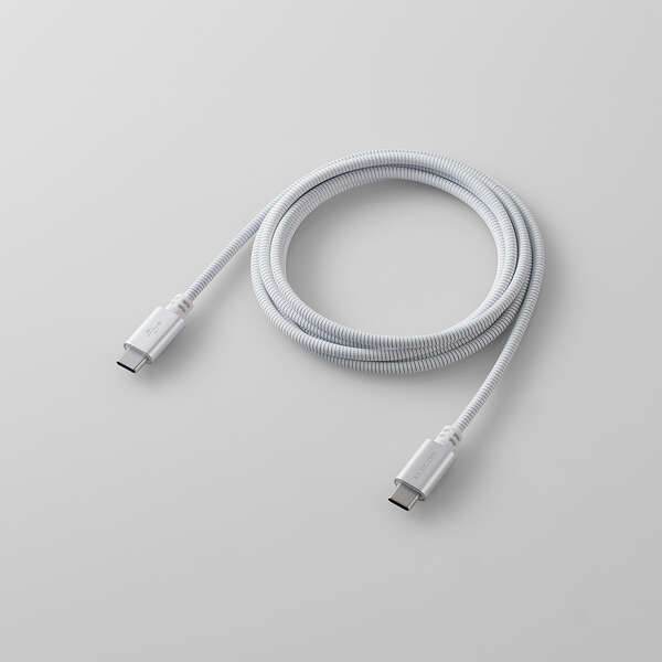 ELECOM ペットが噛んでも断線しにくいケーブル USB Type-C - USB Type-C USB Power Delivery対応[PET-CCMT15WH]