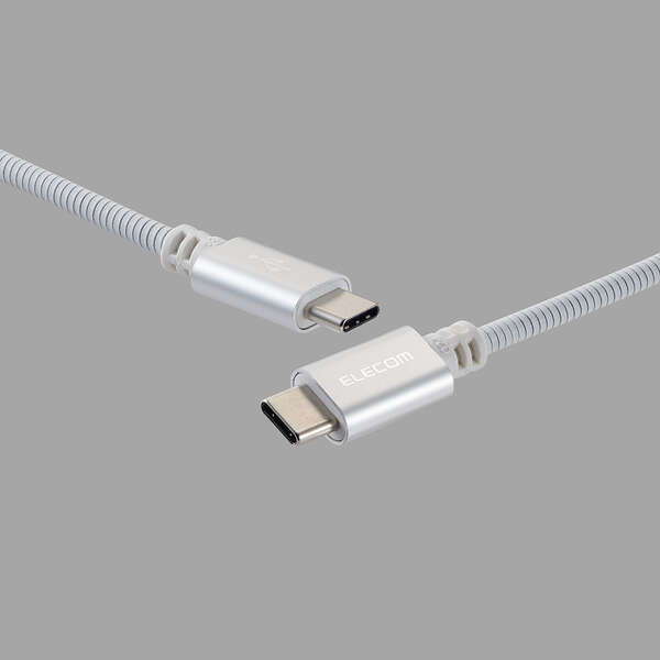 ELECOM ペットが噛んでも断線しにくいケーブル USB Type-C - USB Type-C USB Power Delivery対応[PET-CCMT15WH]