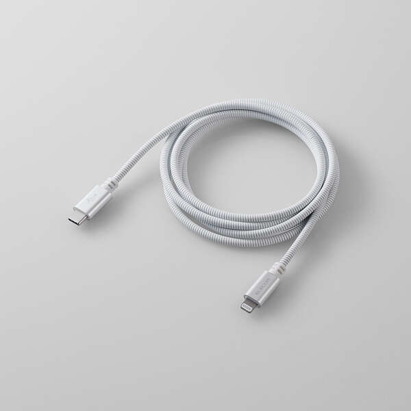 ELECOM ペットが噛んでも断線しにくいケーブル USB Type-C - Lightning MFi正規認証品 USB Power Delivery対応 [PET-CLMT15WH]