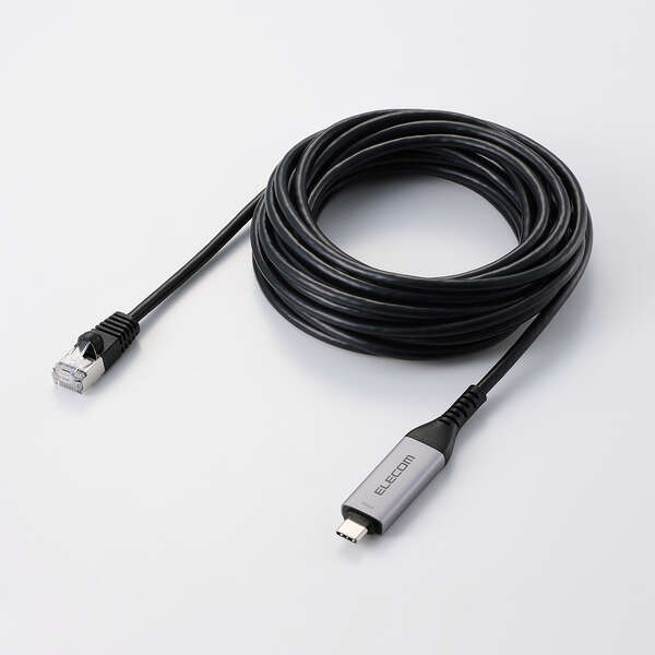 ELECOM USB Type-C(TM) LAN変換ケーブル(1Gbps) 5m ブラック [LD-CL1G50BK]