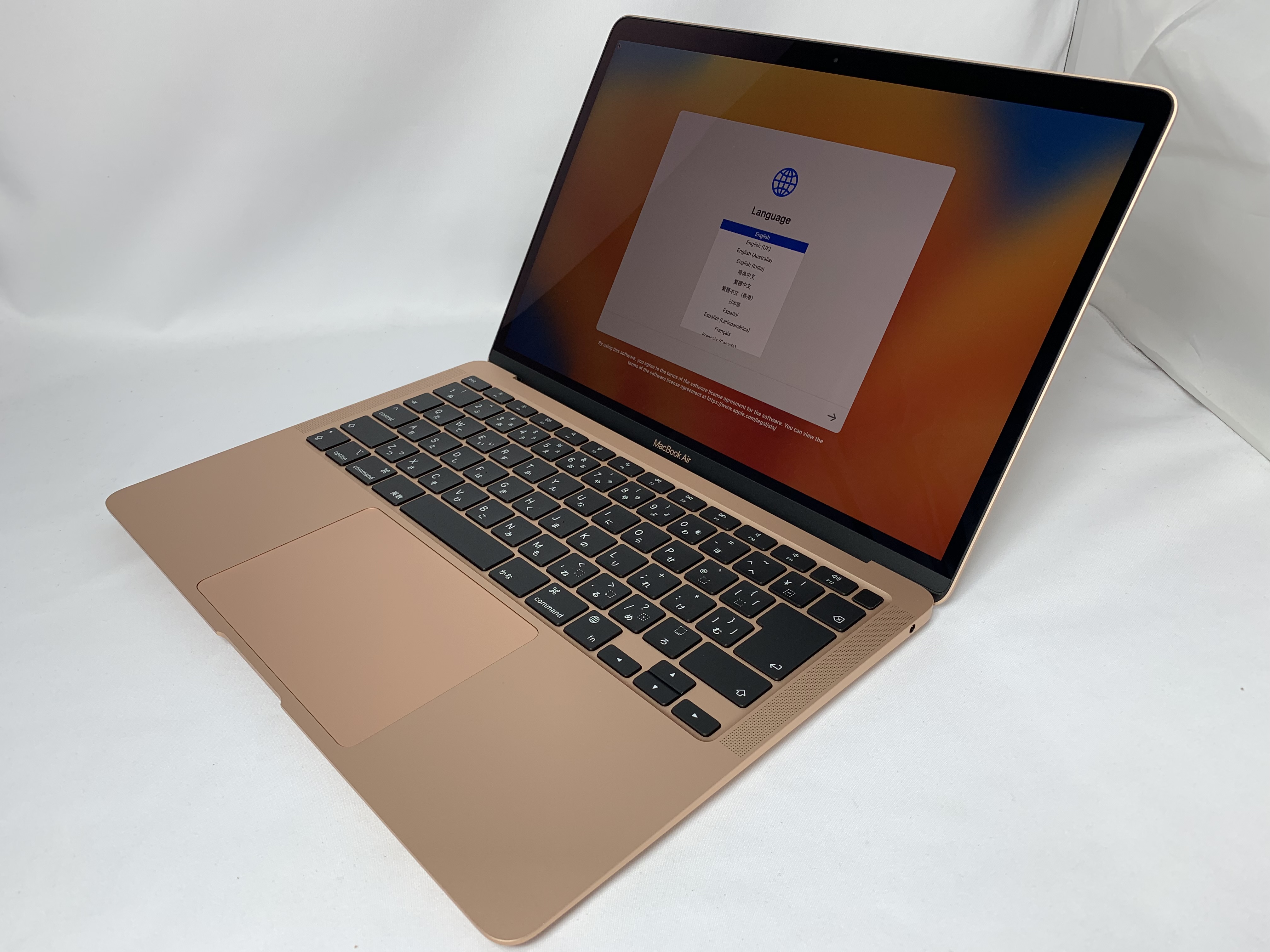 【中古】【店頭展示使用品】Apple MacBook Air Retinaディスプレイ 13.3 MGND3J/A 2020 [ゴールド](512GB)カスタマイズモデル(30日間保証）