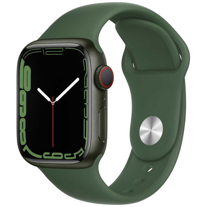 【アウトレット】Apple Watch Series 7 GPS+Cellularモデル 41mm MKHT3J/A [クローバースポーツバンド]【2026年11月までメーカー保証あり】