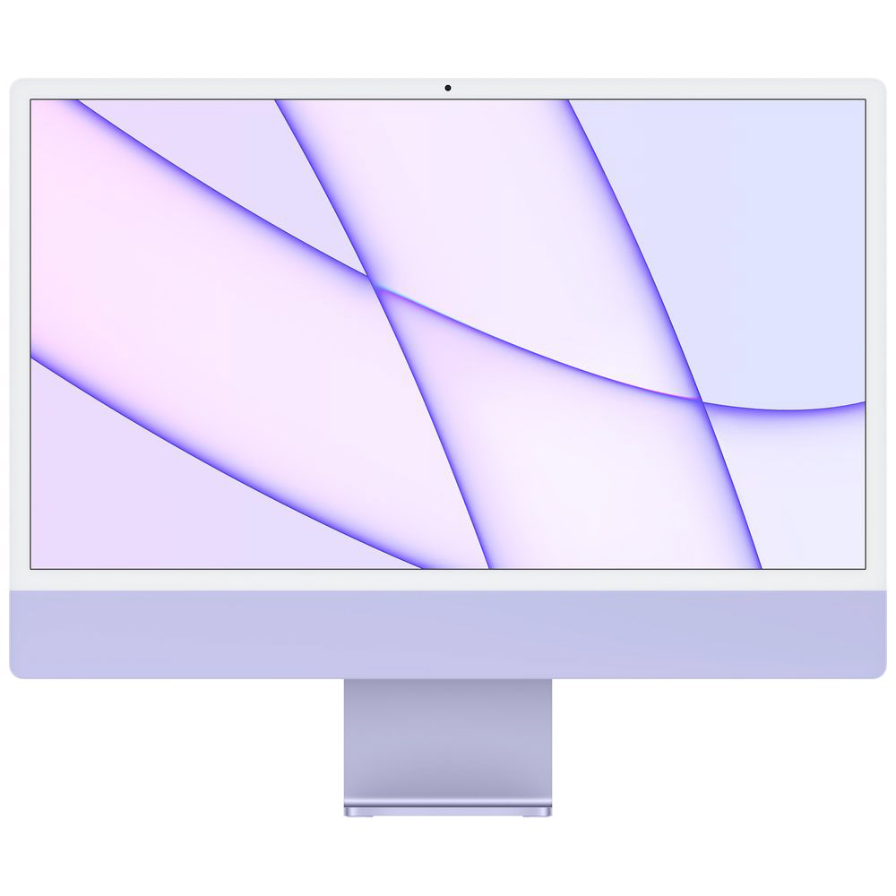 【A2438】Apple iMac 24インチ Retina 4.5Kディスプレイ M1チップ/8コアCPU/8コアGPU/SSD 256GB/メモリ 8GB/パープル 2021 [ Z130 ]