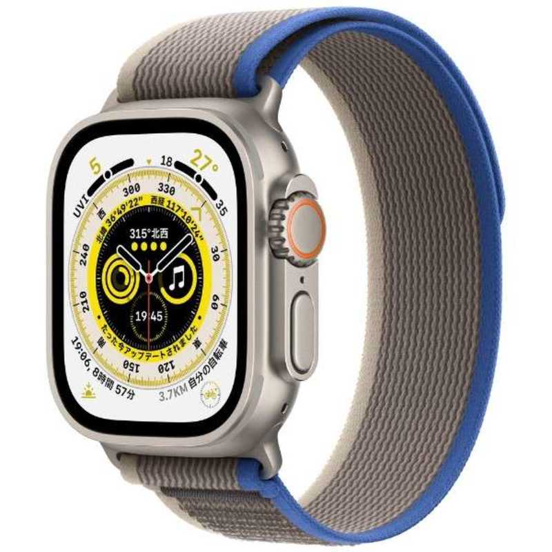Apple Watch Ultra GPS+Cellularモデル 49mm MNHL3J/A [ブルー/グレイトレイルループ S/M]