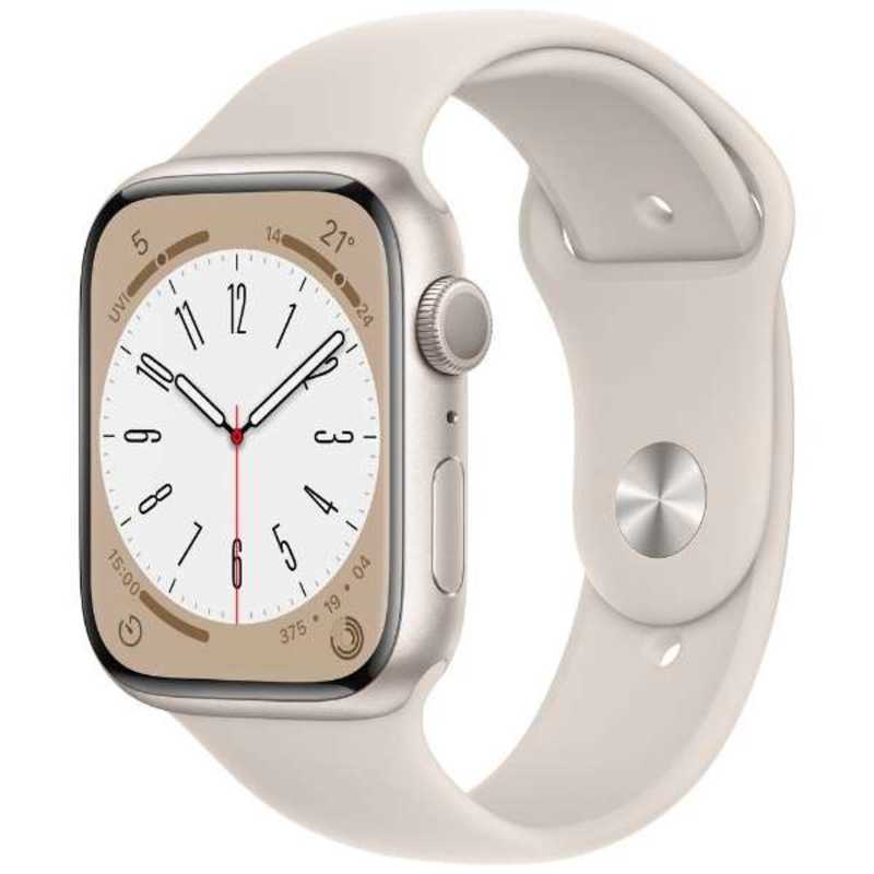 Apple Watch Series 8 GPSモデル 45mm MNP23J/A [スターライトスポーツバンド]