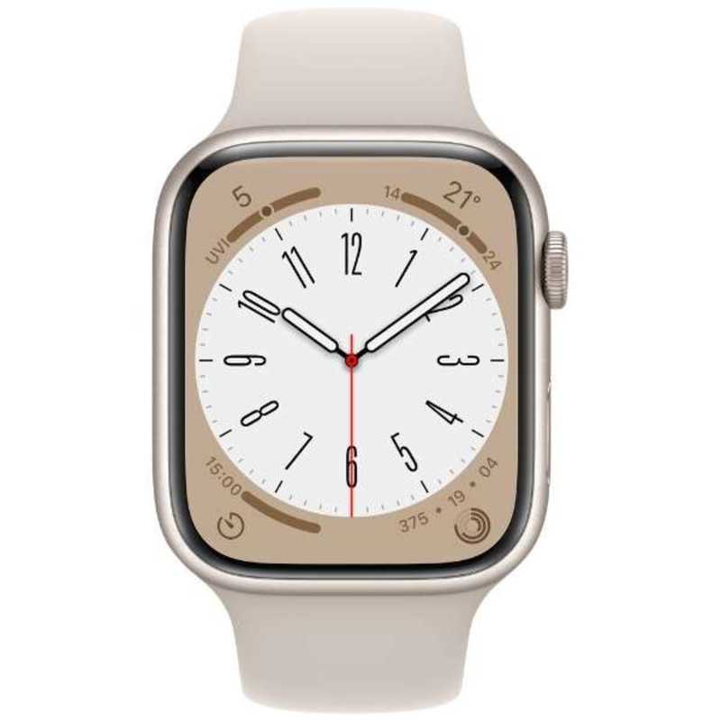 Apple Watch Series 8 GPSモデル 45mm MNP23J/A [スターライトスポーツバンド]