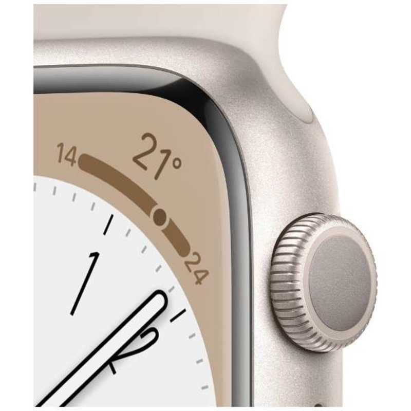 Apple Watch Series 8 GPSモデル 45mm MNP23J/A [スターライトスポーツバンド]