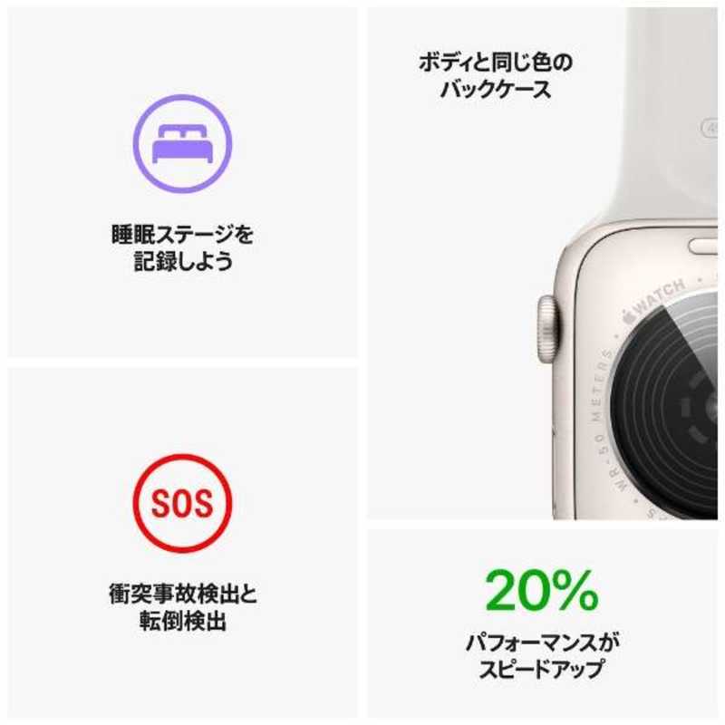 Apple Watch SE 第2世代 GPSモデル 44mm MNK23J/A [シルバー/ホワイト