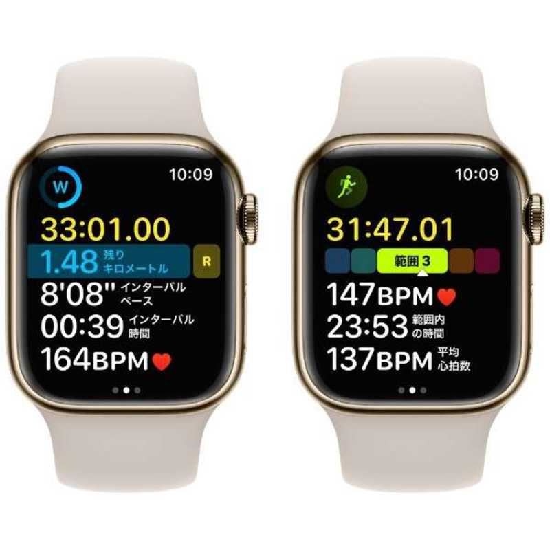 Apple Watch Series 8 GPS+Cellularモデル 41mm MNJC3J/A  [ゴールドステンレススチールケース/スターライトスポーツバンド]｜パソコン・スマートフォン・デジタル機器販売のPC  DEPOT(ピーシーデポ)WEBSHOP