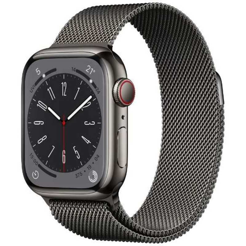 Apple Watch Series 8 GPS+Cellularモデル 41mm MNJM3J/A [グラファイトステンレススチールケース/グラファイトミラネーゼループ]