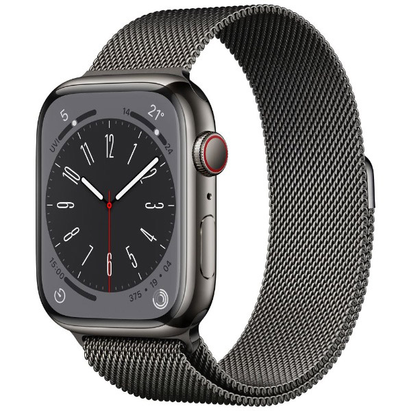 Apple Watch Series 8 GPS+Cellularモデル 45mm MNKX3J/A [グラファイトステンレススチールケース/グラファイトミラネーゼループ]