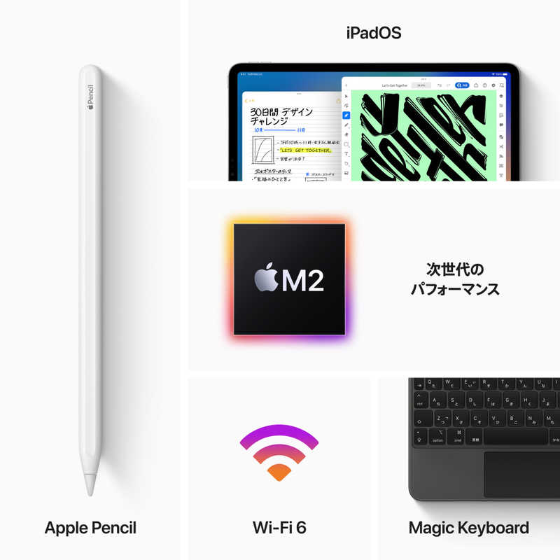 Apple iPad Pro 12.9インチ 第6世代 Wi-Fi 1TB 2022年秋モデル MNXW3J/A [スペースグレイ]