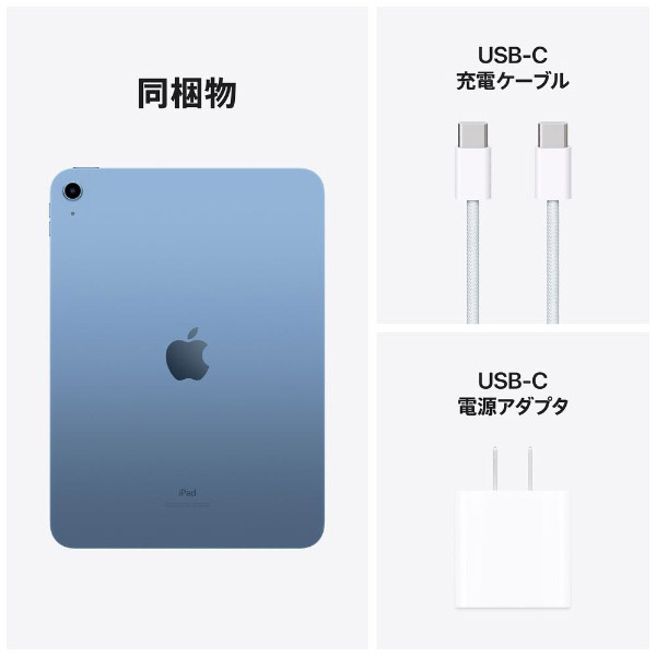 iPad 10.9インチ 第10世代 Wi-Fi 256GB 2022年秋モデル MPQ93J/A [ブルー]