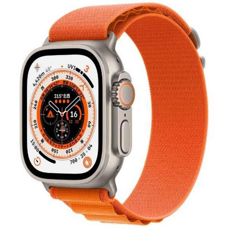 Apple Watch Ultra GPS+Cellularモデル 49mm MQFL3J/A [オレンジアルパインループ M]