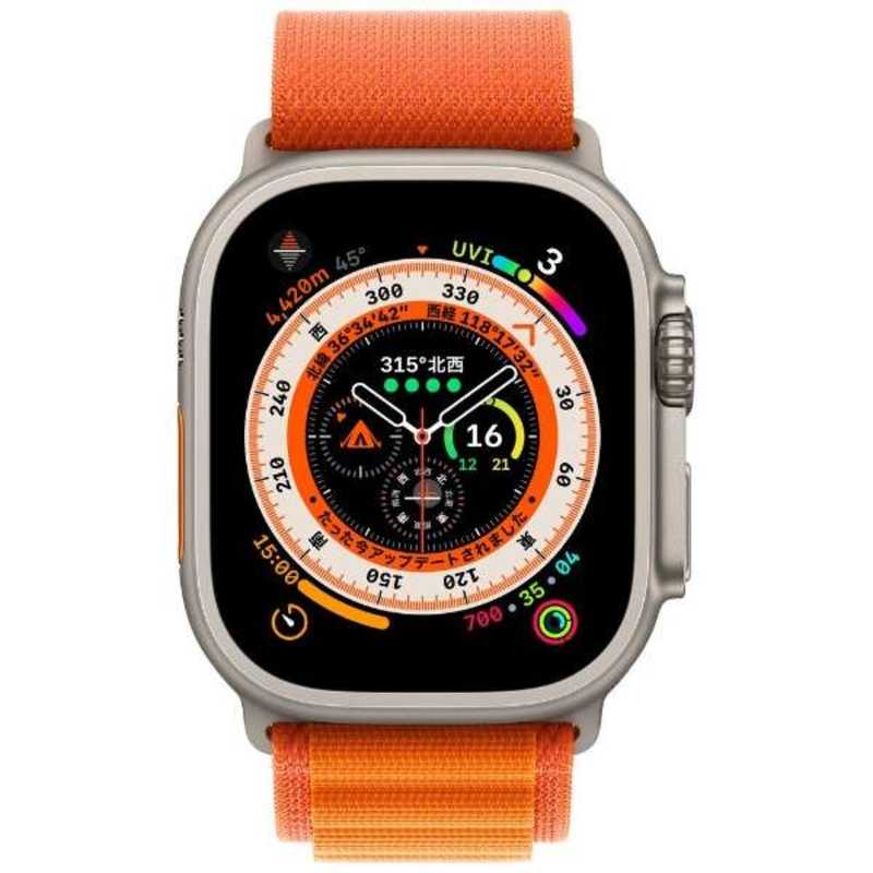 Apple Watch Ultra GPS+Cellularモデル 49mm MQFL3J/A [オレンジアルパインループ M]