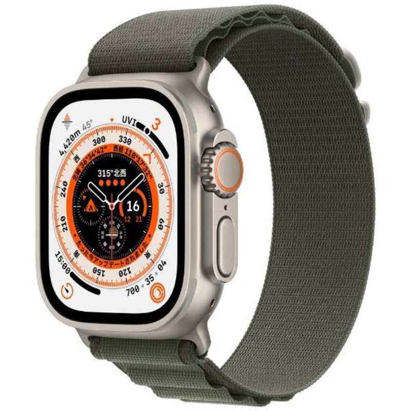 Apple Watch Ultra GPS+Cellularモデル 49mm MQFN3J/A [グリーンアルパインループ M]