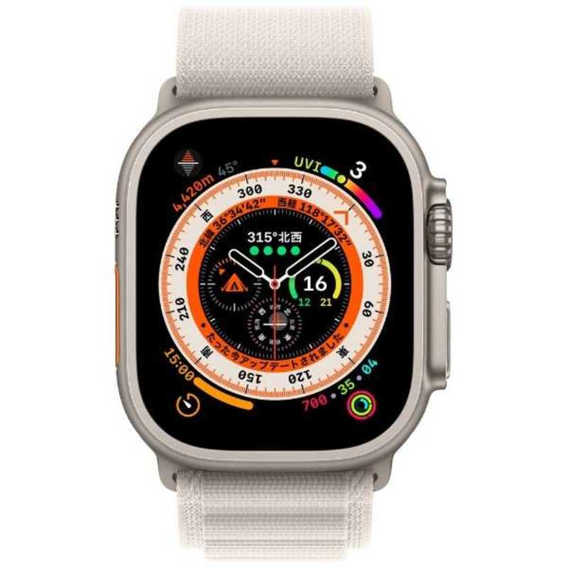 Apple Watch Ultra GPS+Cellularモデル 49mm MQFT3J/A [スターライトアルパインループ L]