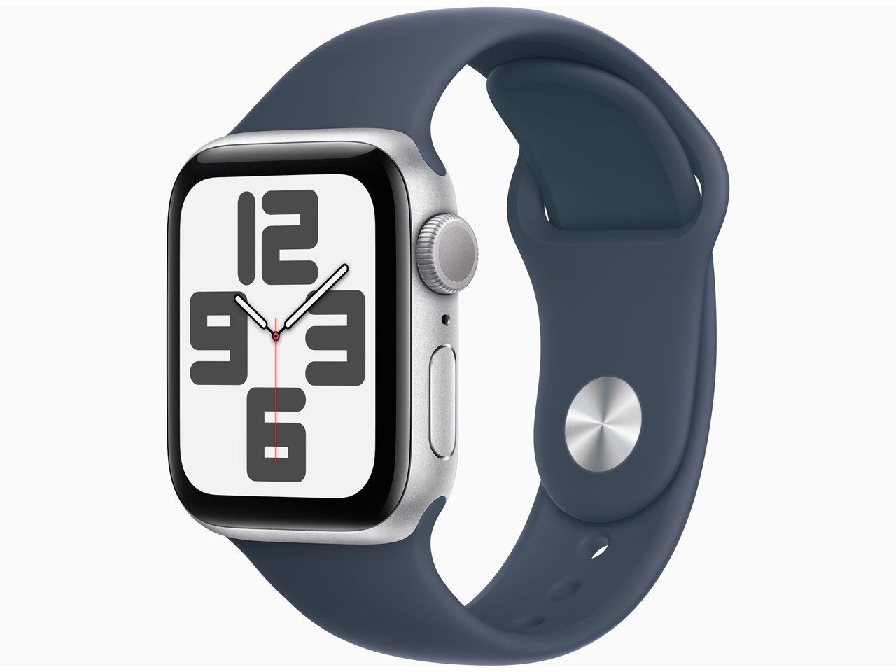 Apple Watch SE 第2世代 GPSモデル 40mm MRE23J/A [シルバー/ストームブルースポーツバンド M/L]