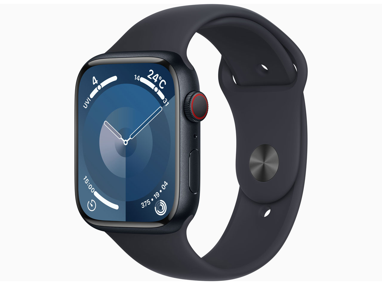 Apple Watch Series 9 GPS+Cellularモデル 45mm MRMD3J/A [ミッドナイトスポーツバンド M/L]