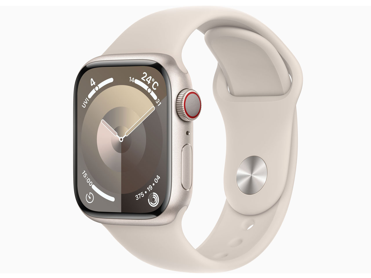 Apple Watch Series 9 GPS+Cellularモデル 41mm MRHN3J/A [スターライトスポーツバンド S/M]