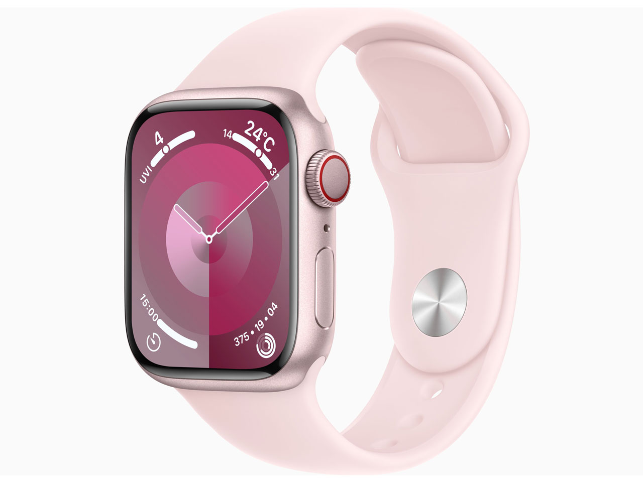 【在庫限り】Apple Watch Series 9 GPS+Cellularモデル 41mm MRJ03J/A [ピンク/ライトピンクスポーツバンド M/L]