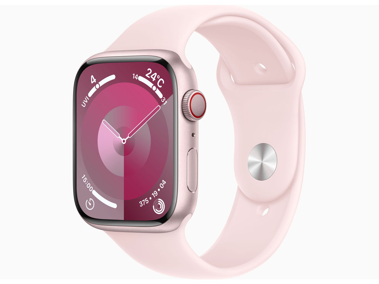 Apple Watch Series 9 GPS+Cellularモデル 45mm MRMK3J/A [ピンク/ライトピンクスポーツバンド S/M]