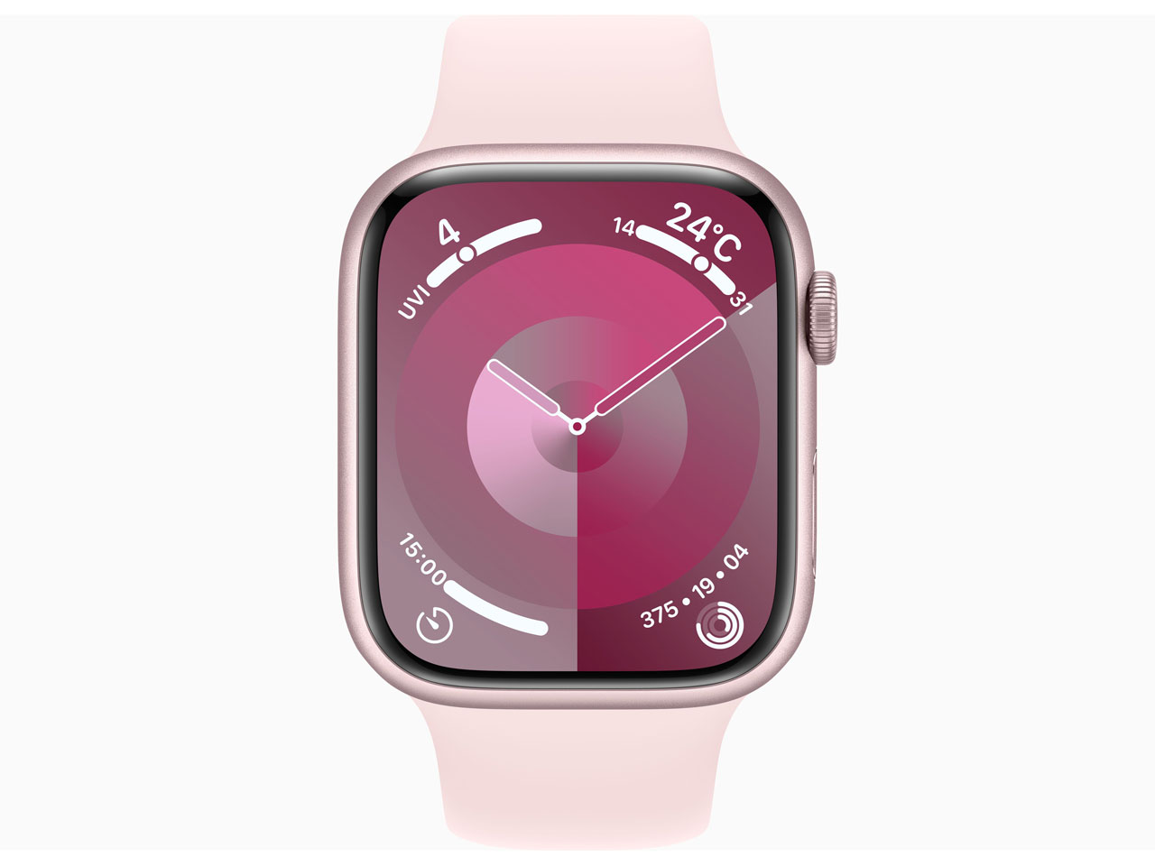 Apple Watch Series 9 GPS+Cellularモデル 45mm MRMK3J/A [ピンク/ライトピンクスポーツバンド S/M]