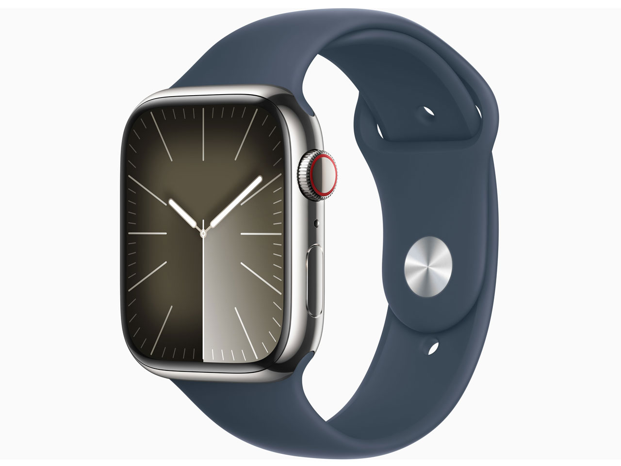 Apple Watch Series 9 GPS+Cellularモデル 45mm MRMP3J/A [シルバーステンレススチールケース/ストームブルースポーツバンド M/L]