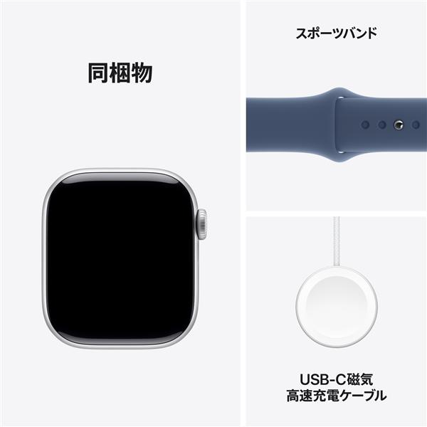 【在庫限り】Apple Apple Watch Series 10 GPS+Cellularモデル 42mm MWX33J/A [シルバー・デニムスポーツバンド S/M]