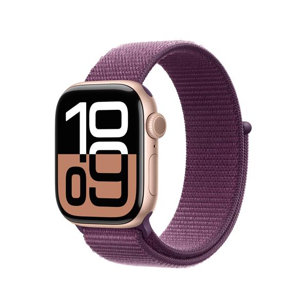 【在庫限り】Apple Apple Watch Series 10 GPS+Cellularモデル 42mm MWXC3J/A [ローズゴールド・プラムスポーツループ]