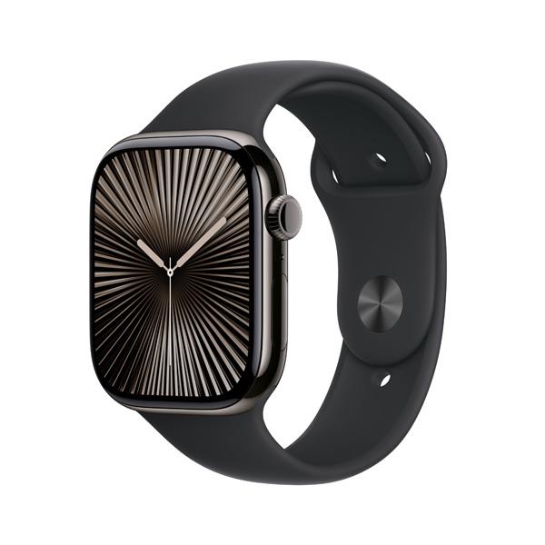 【在庫限り】Apple Apple Watch Series 10 GPS+Cellularモデル 46mm MWYE3J/A [スレートチタニウムケース・ブラックスポーツバンド M/L]
