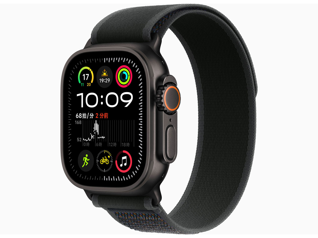 Apple Watch Ultra 2 GPS+Cellularモデル 49mm MX4V3J/A [ブラック・ブラックトレイルループ M/L]