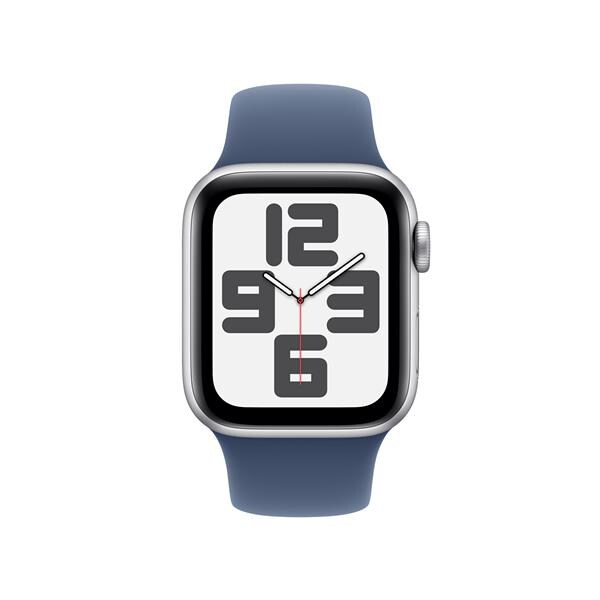 【在庫限り】Apple Watch SE 第2世代 GPSモデル 40mm MXED3J/A [シルバー・デニムスポーツバンド M/L]