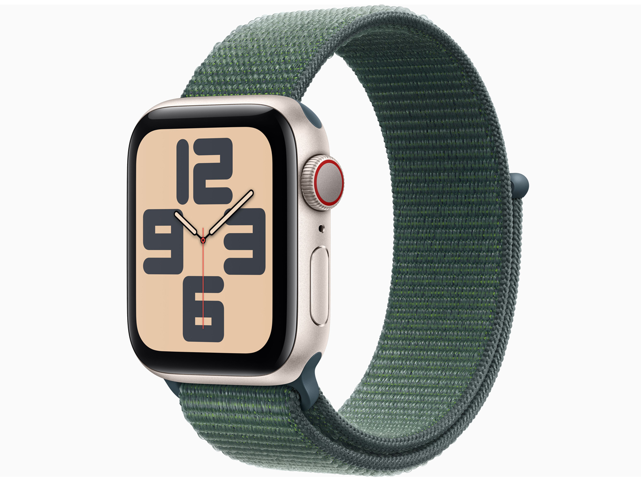 【ハロウィンセール】Apple Watch SE 第2世代 GPS+Cellularモデル 40mm MXGH3J/A [スターライト・レイクグリーンスポーツループ]【10/16 16:00～10/23 11:00】