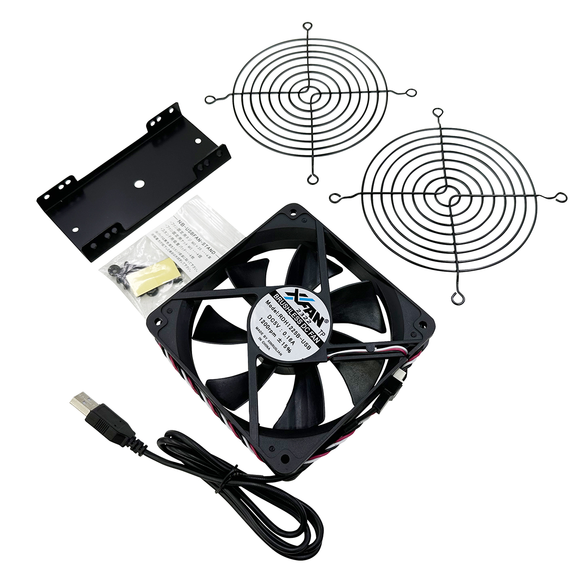 長尾製作所 スタンド付USB冷却ファン-120mm [NB-USBXFAN-STAND01]